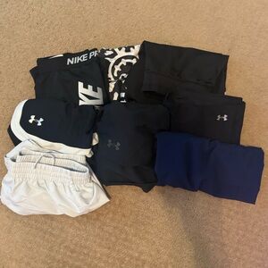 Under Armour Black and Blue Athletic Shorts
